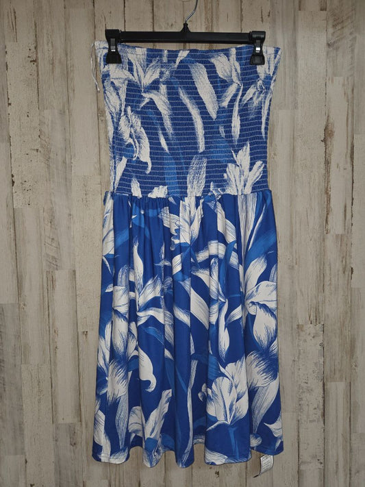 BLUE BANANA BOAT STRAPLESS FLORAL DRESS, LADIES L