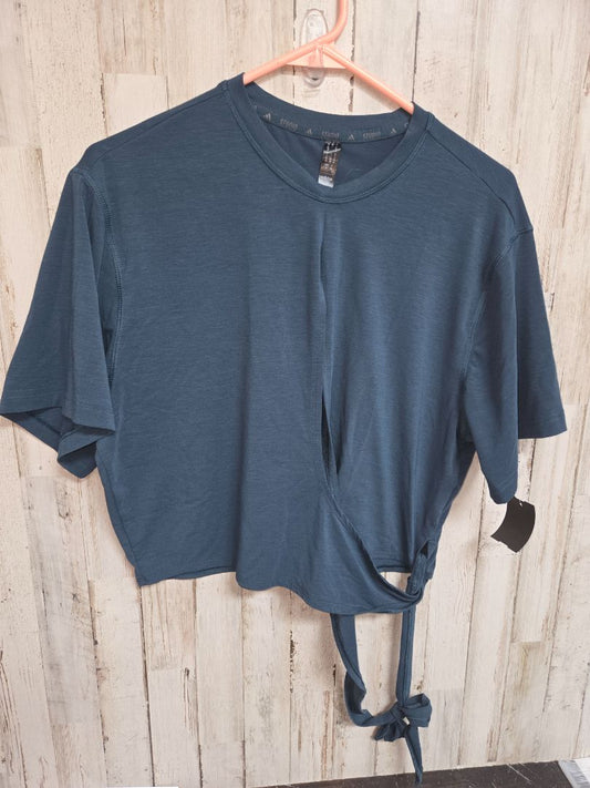 DRK TEAL ADIDAS FRONT TIE TOP, LADIES L