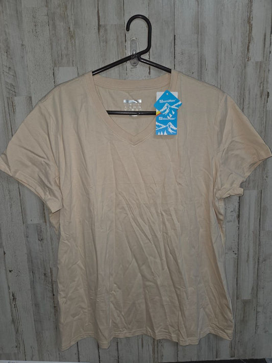 BEIGE MAGCO MSEN NEW VNECK TEE, LADIES XL