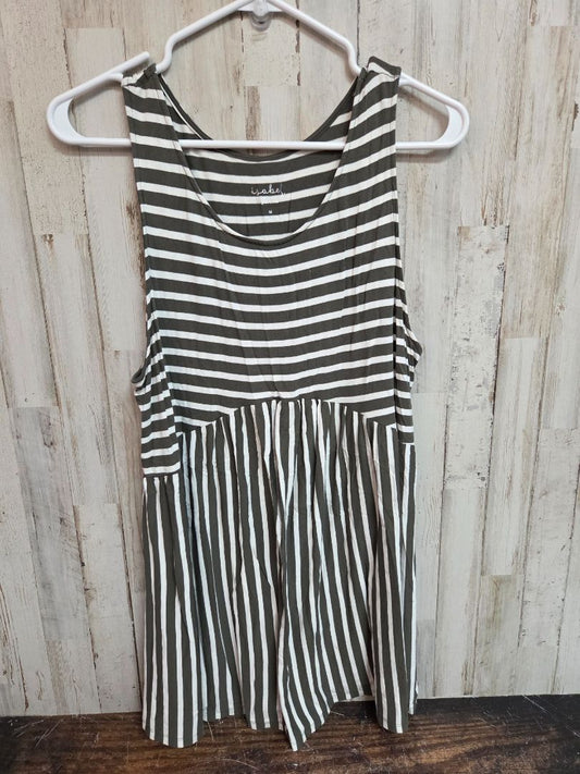 OLIVE/WHITE ISABEL STRIPE MATERNITY TANK, LADIES M