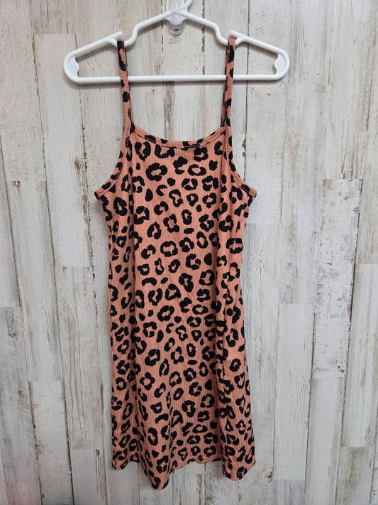 TAN EXTREMELY ME RIBBED CHEETAH DRESS, GIRLS 5/6