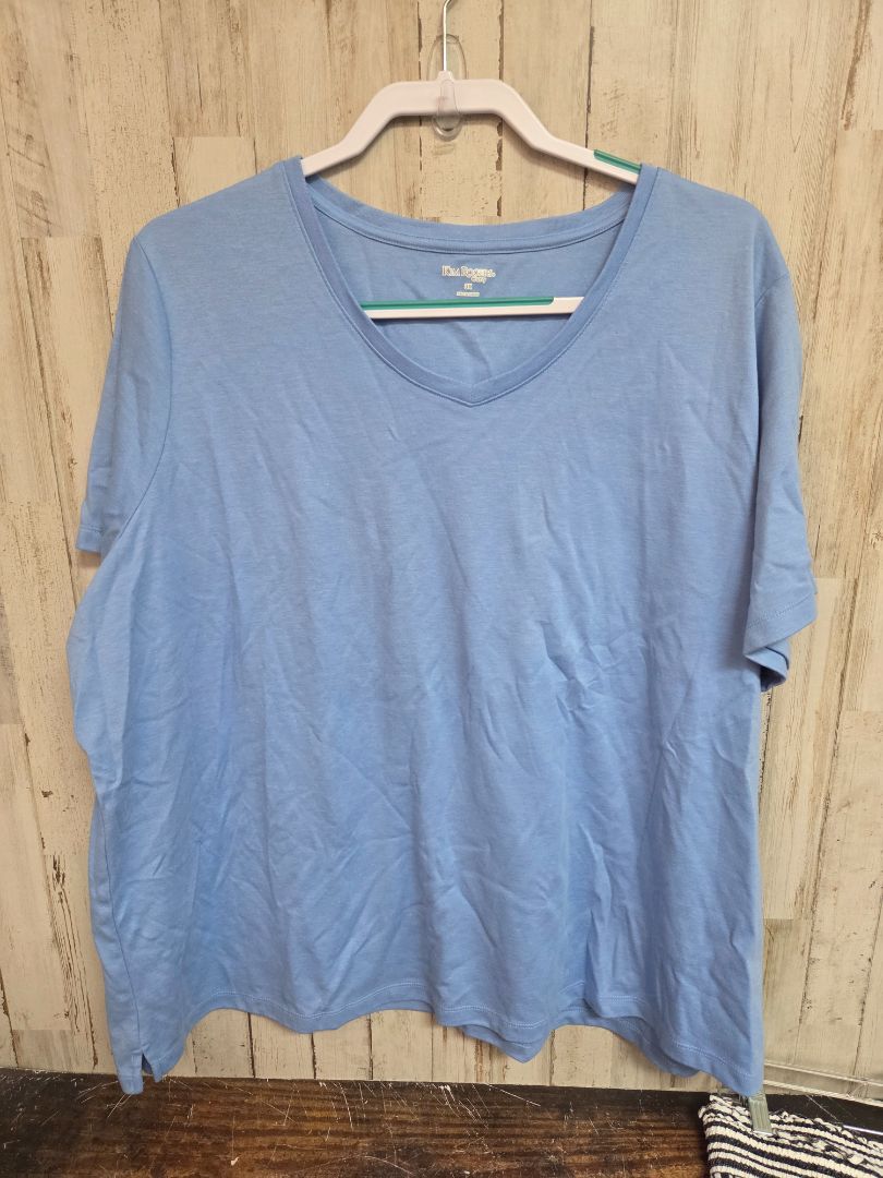 LIGHT BLUE KIM ROGERS BASIC TEE`, LADIES 3X
