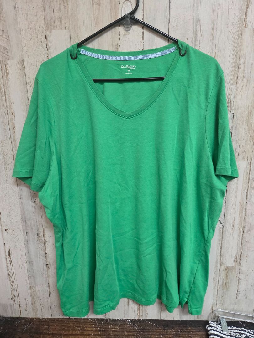 GREEN KIM ROGERS BASIC TEE, LADIES 3X