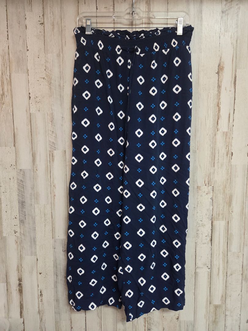NAVY TERRA & SKY PATTERN PANTS, LADIES 3X