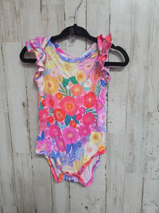 PINK LITTLE SLEEPIES FLORAL ONESIE, GIRL 6-12M