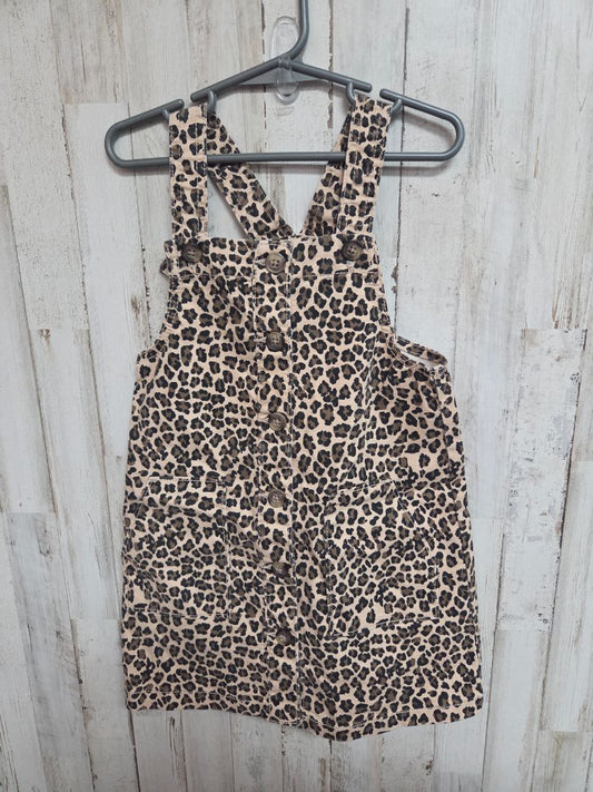 BROWN WONDER NATION CHEETAH OVERALL DRESS, GIRL 5T