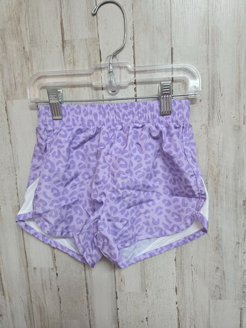 PURPLE BCG CHEETAH SHORTS, GIRL 5/6