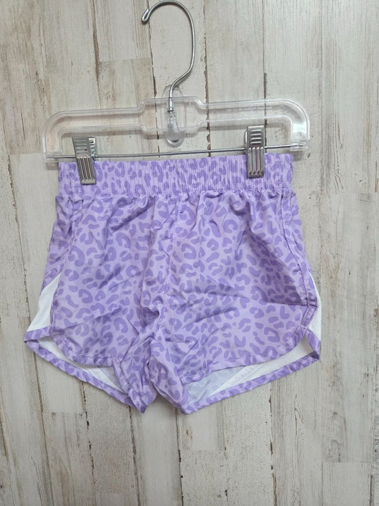 PURPLE BCG CHEETAH SHORTS, GIRL 5/6