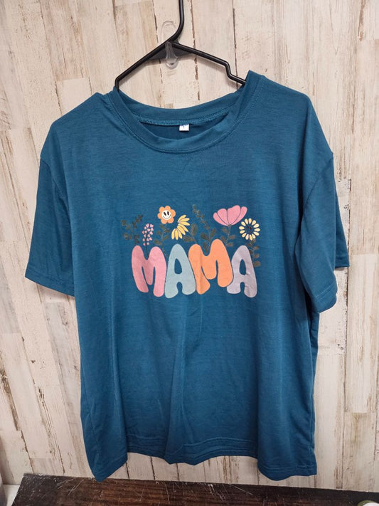 TEAL  MAMA TEE, LADIES L