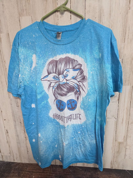BLUE GILDAN BOATING LIFE TEE, LADIES XL