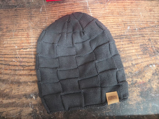 CHARCOAL REDESS KNIT BEANIE, BIG BOY