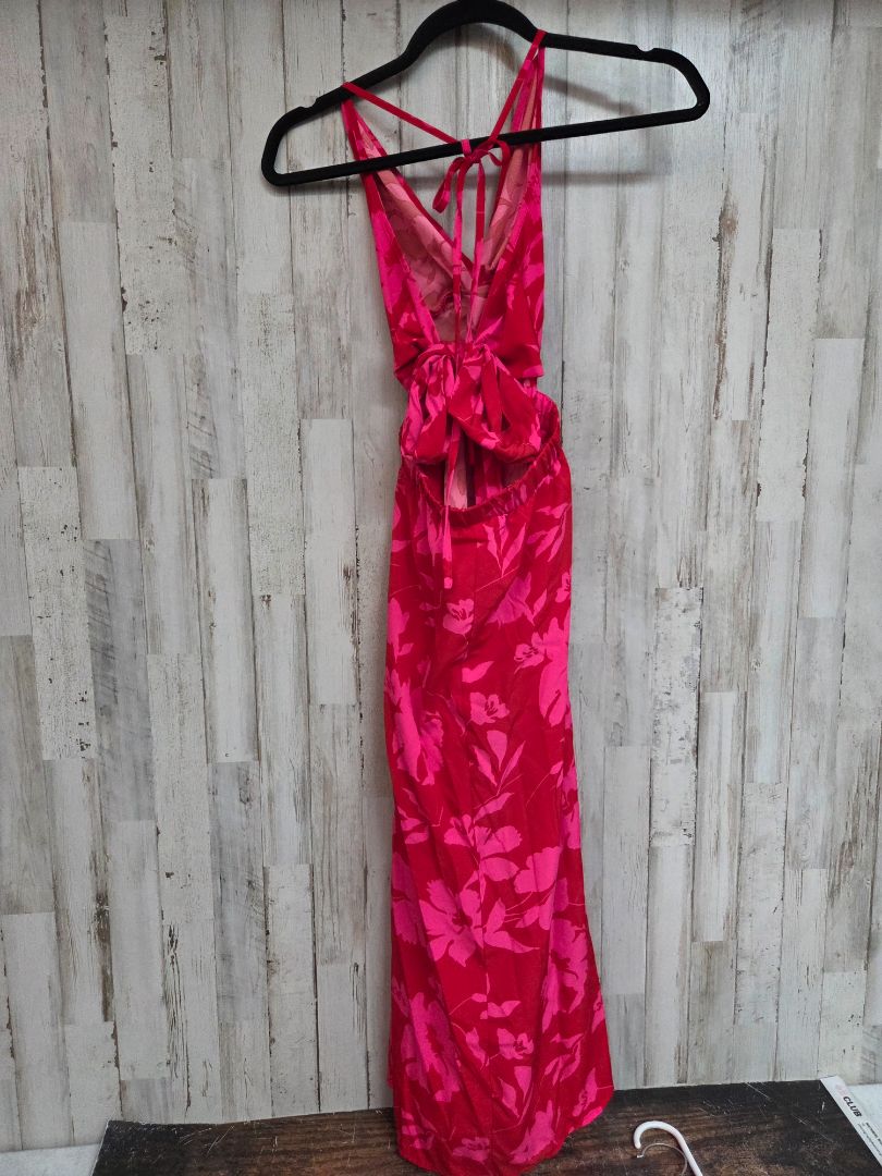 red/pink shein floral cut out dress, LADIES S