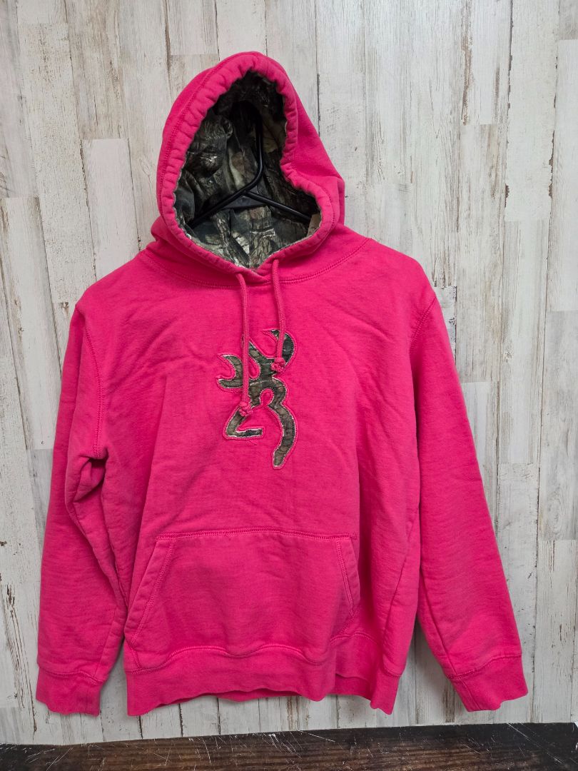 pink/camo browning logo hoodie, LADIES M