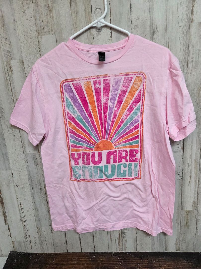 pink gildan you are enough tee, LADIES M