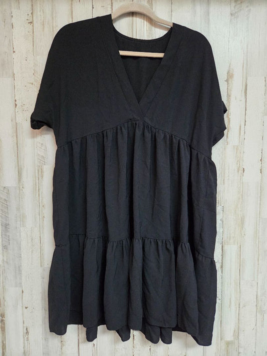 black shein v neck tier dress, LADIES L