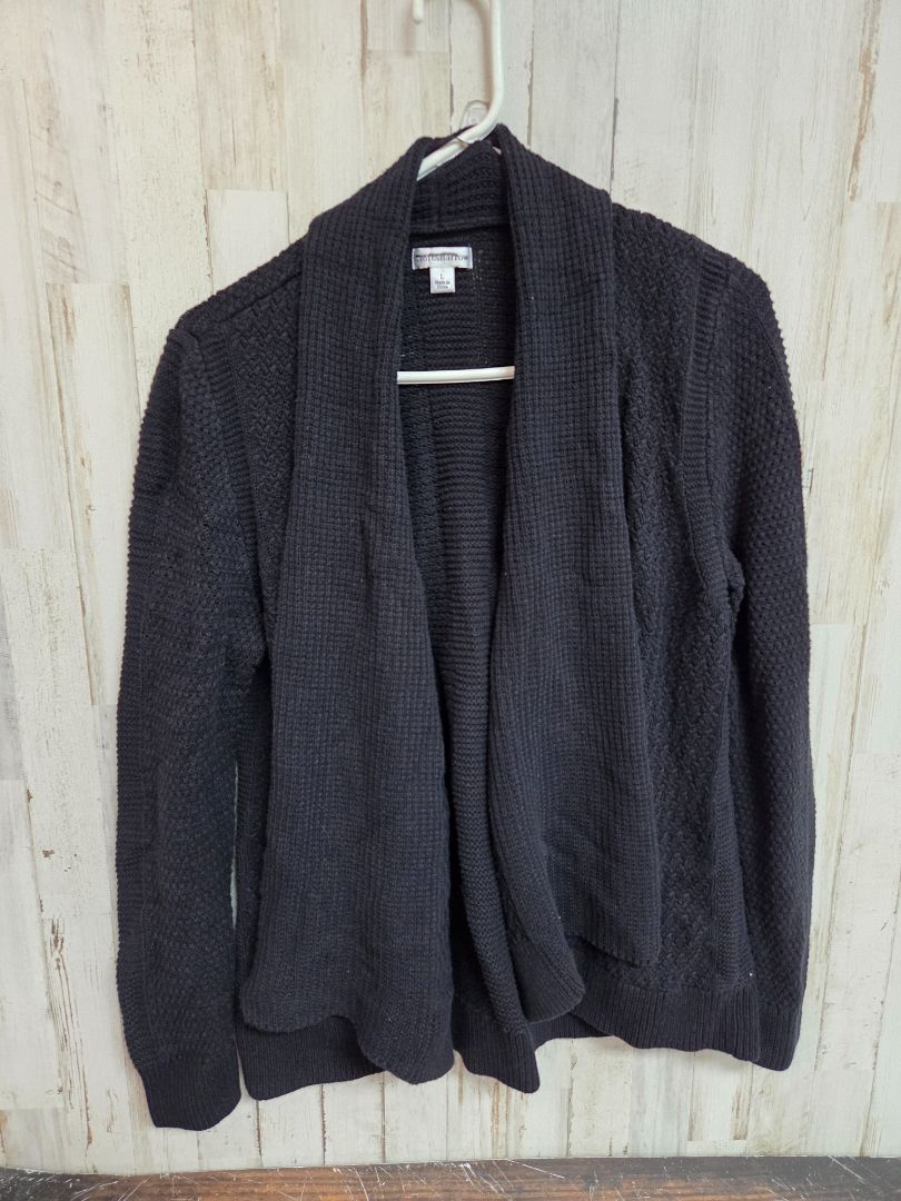 black CROFT & BARROW knit cardigan, LADIES L