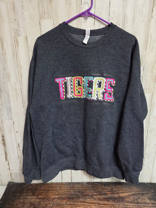 grey jerzees tigers pullover, LADIES L