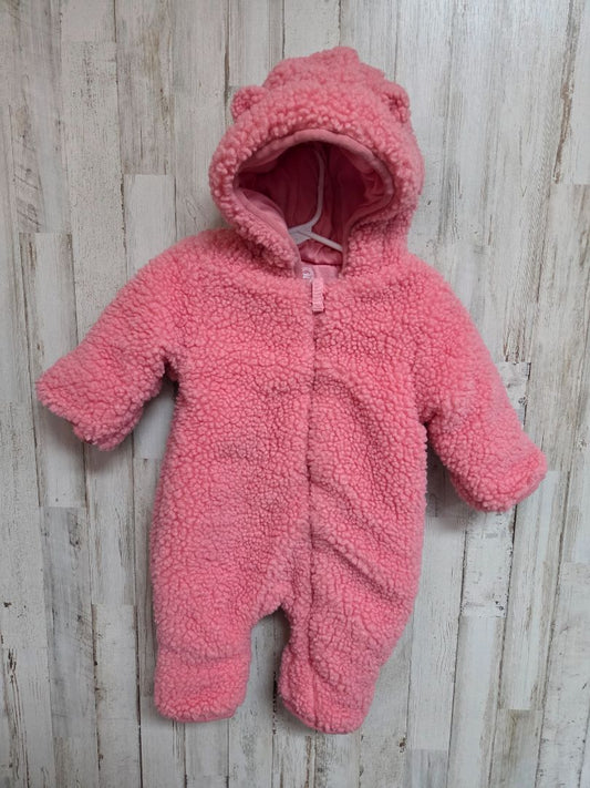 pink wonder nation popcorn snow suit, girls 3-6m