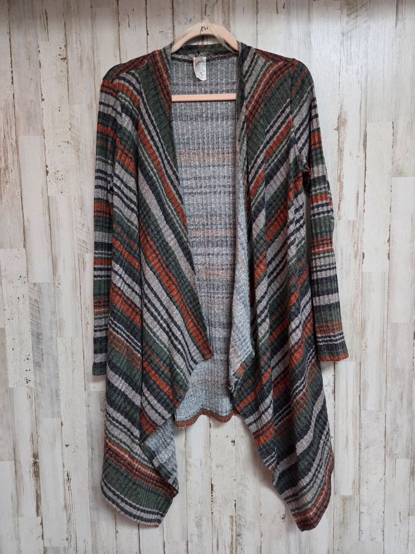 grey/green cy striped knit kimono, LADIES M