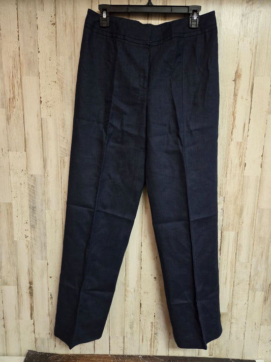 navy rafaella sz 8 linen slacks, LADIES M
