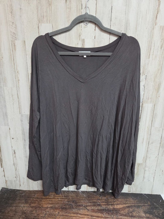 grey piko longsleeve top, LADIES L
