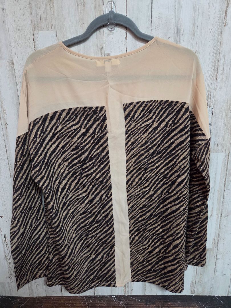 brown ya zebra stripe top, LADIES L