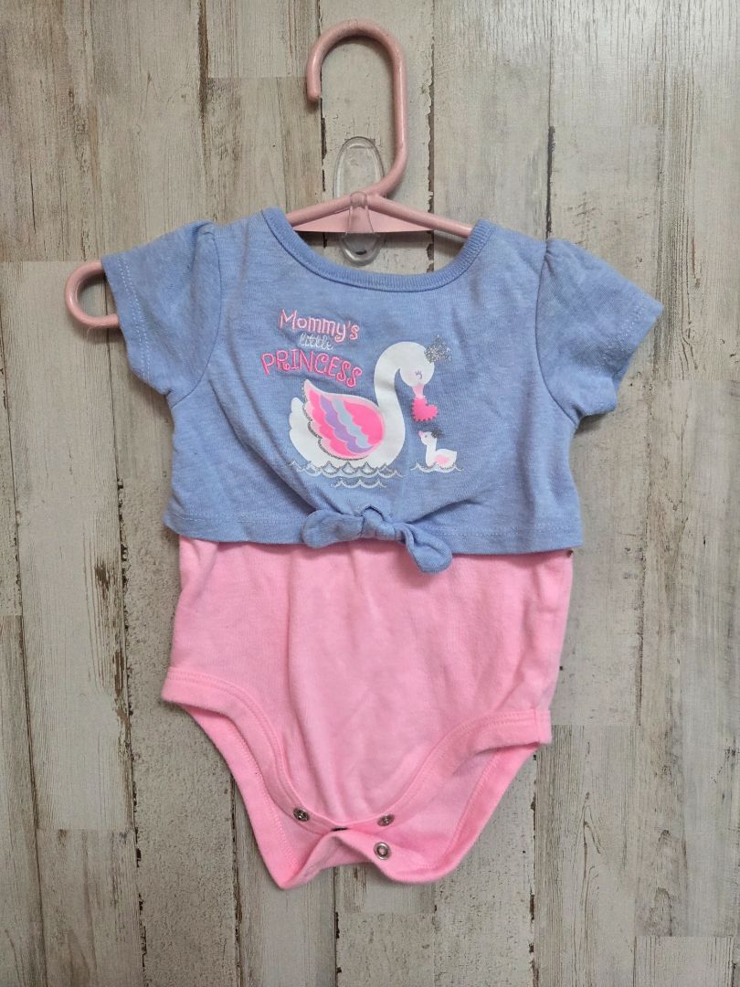 BLUE/PINK GARANIMALS MOMS PRINCESS ONESIE, GIRL 0-3M
