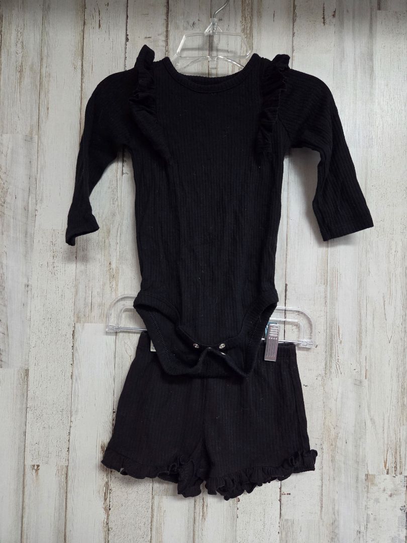 BLACK CAT & JACK ONESIE & SHORTS, GIRL 12M