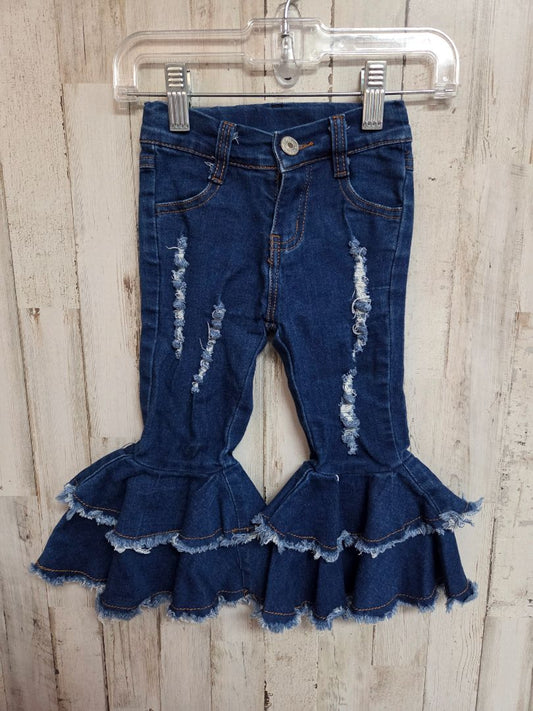 BLUE BOUTIQUE DISTRESSED FLARES, GIRL 12-18M