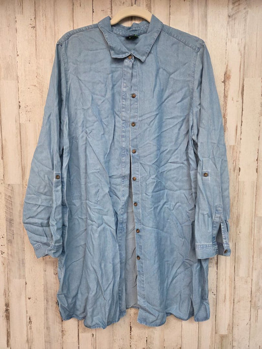 blue j jill chambray button dress, LADIES XL