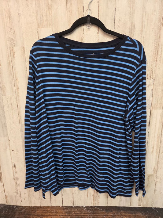 blue j jill striped longsleeve tee, LADIES XL