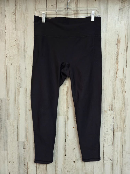BLACK OLD NAVY PETITE POCKET LEGGINGS, LADIES L