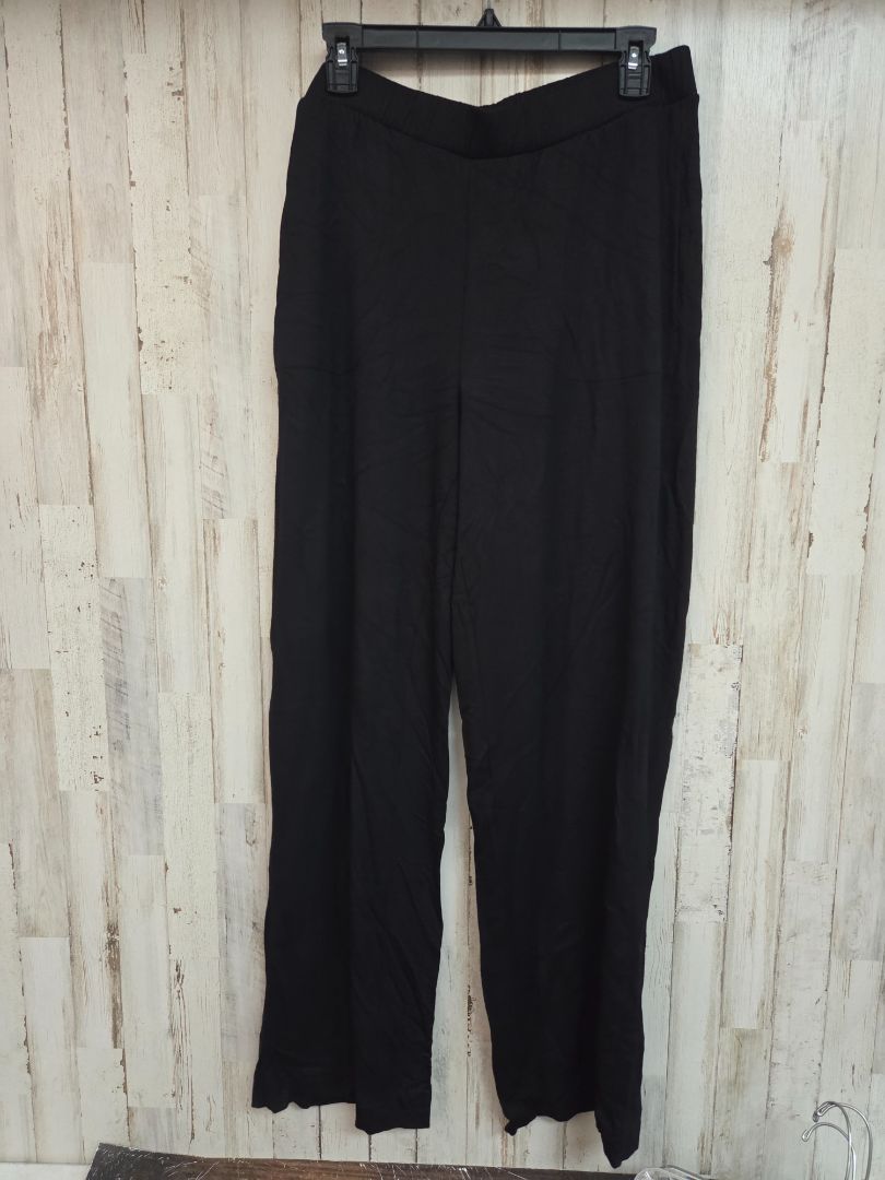 BLACK SOMA SOFT POCKET WIDE LEG PANTS, LADIES L
