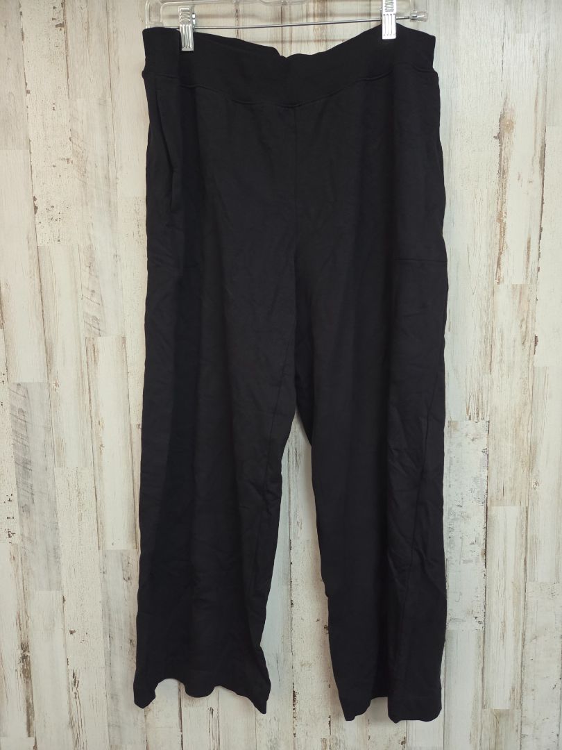 BLACK SOMA POCKET WIDE LEG PANTS, LADIES L