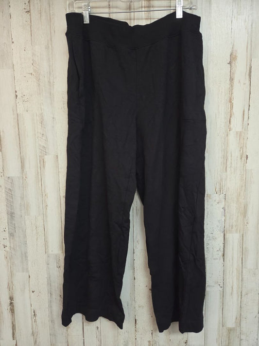BLACK SOMA POCKET WIDE LEG PANTS, LADIES L