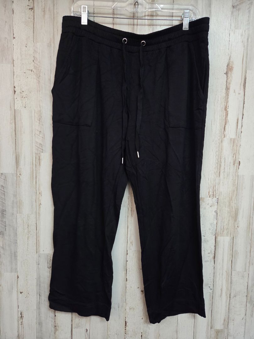BLACK SOMA POCKET DRAWSTRING PANTS, LADIES L