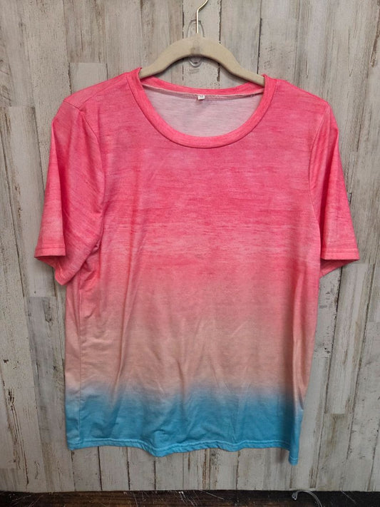PINK/BLUE  OMBRE TEE, LADIES M