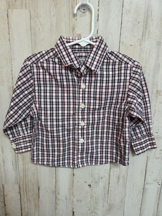 BLACK/RED TFW PLAID BUTTON UP, BOY 2T