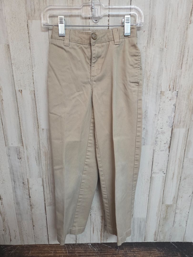 KHAKI LANDS END UNIFORM PANTS, BOY 6S