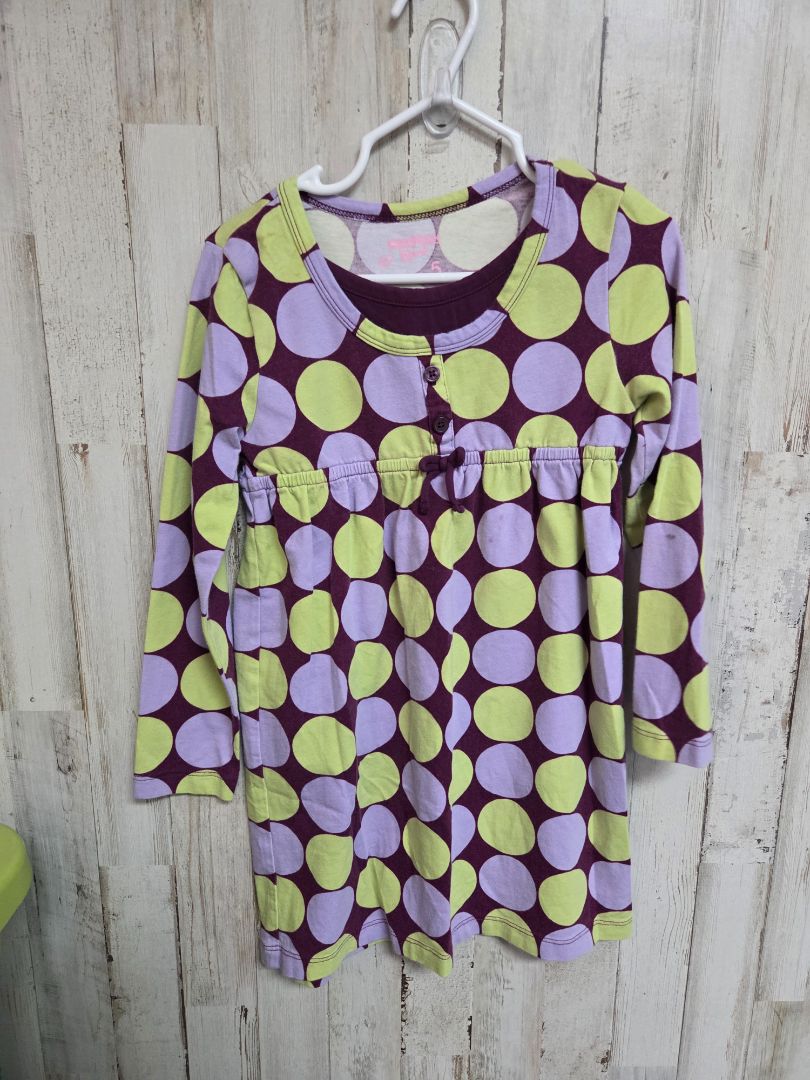 purple/ green oshkosh polka dot dress, girl 5