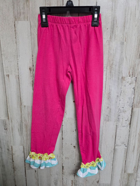 pink counting daisies ruffle bottom pants, girl 6