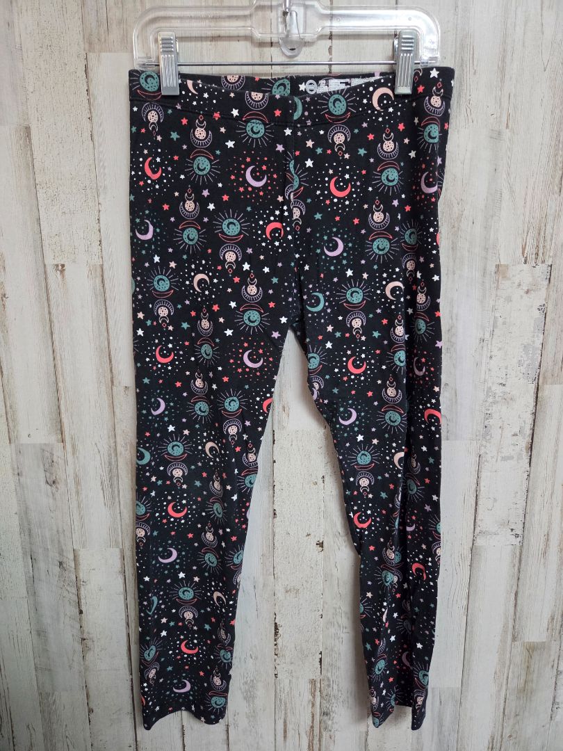 black wonder nation sun moon leggings, girl 7-8