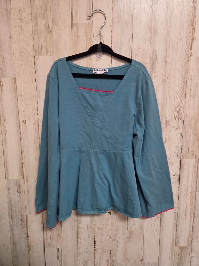 teal willoughby bellsleeve top, girl 10
