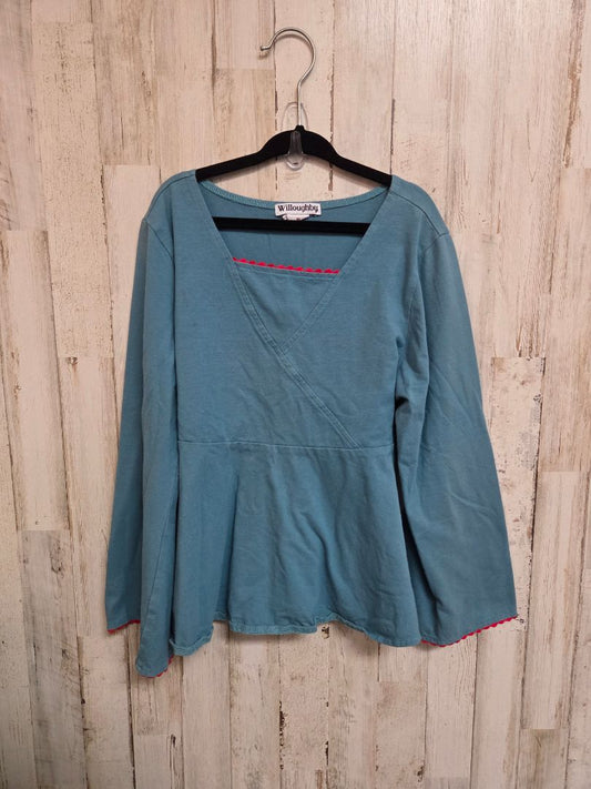 teal willoughby bellsleeve top, girl 10