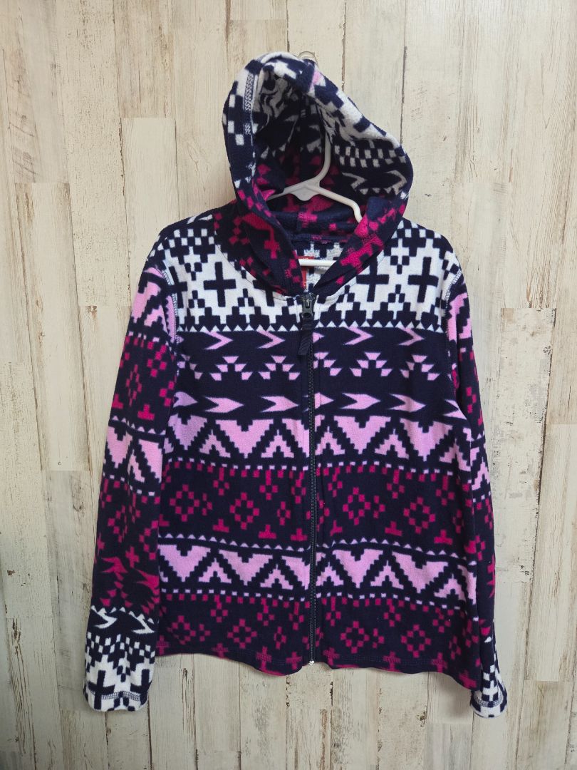 purple arizona aztec fleece jacket, girl 10/12