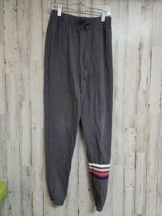 grey childrens place striped joggers, girl 10/12