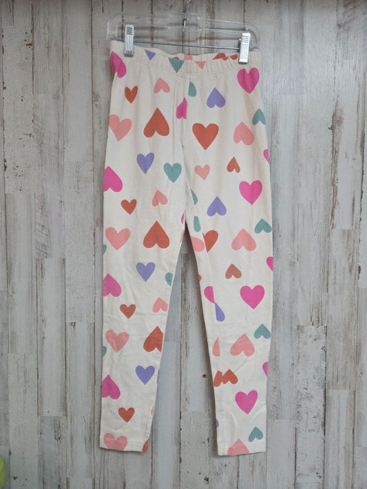 beige cat & jack heart leggings, girl 10/12
