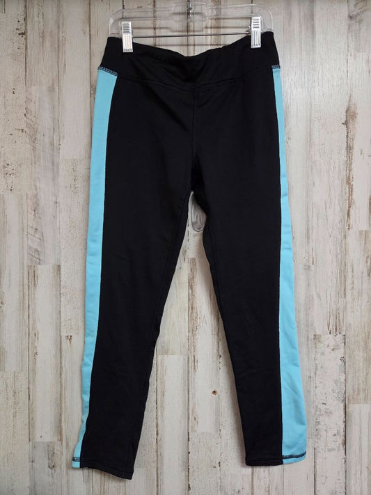 black athletic works striped leggings, girl 10/12