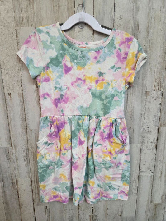 IVORY/PURPLE CAT & JACK DYE COTTON DRESS, GIRL 6/7