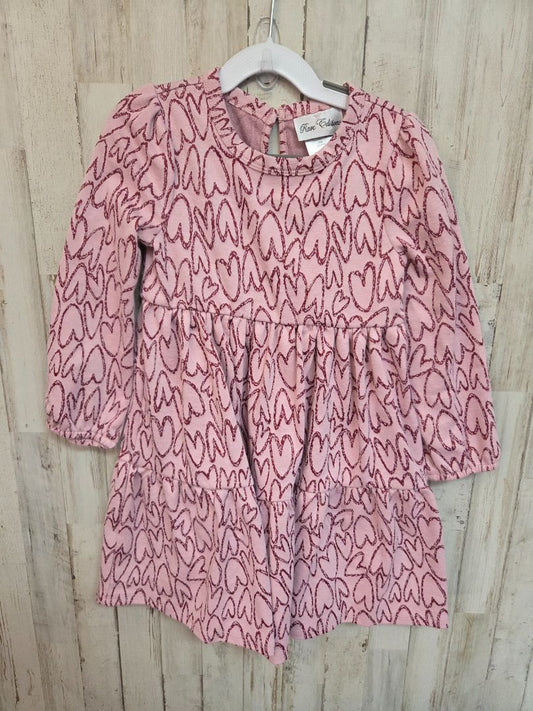 PINK RARE EDITIONS HEART TIER DRESS, GIRL 6